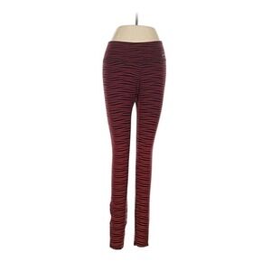 Nike Dri-FIT Leggings Womens Medium Red Black Wavy Stripe Athletic Yoga Tights